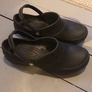 Women’s Crocs - Black slip on, size 8